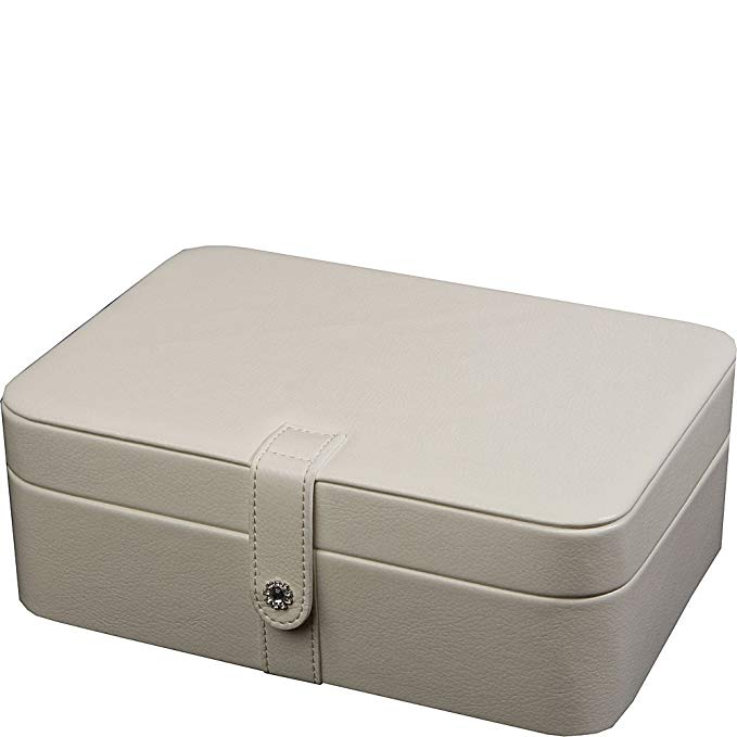 Mele Jewel Cases Lila Forty-Eight Section Jewelry Box (White)