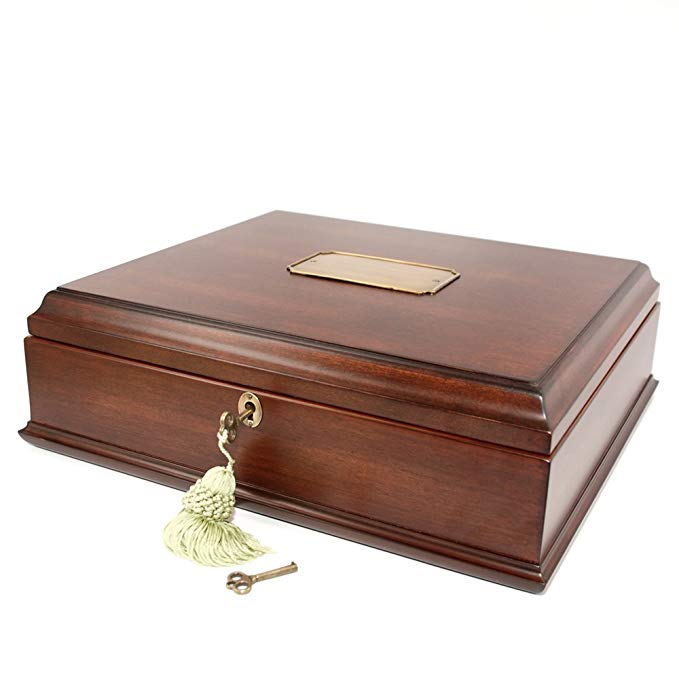 BOMBAY Antico memory Box with Brass Latch and Keys