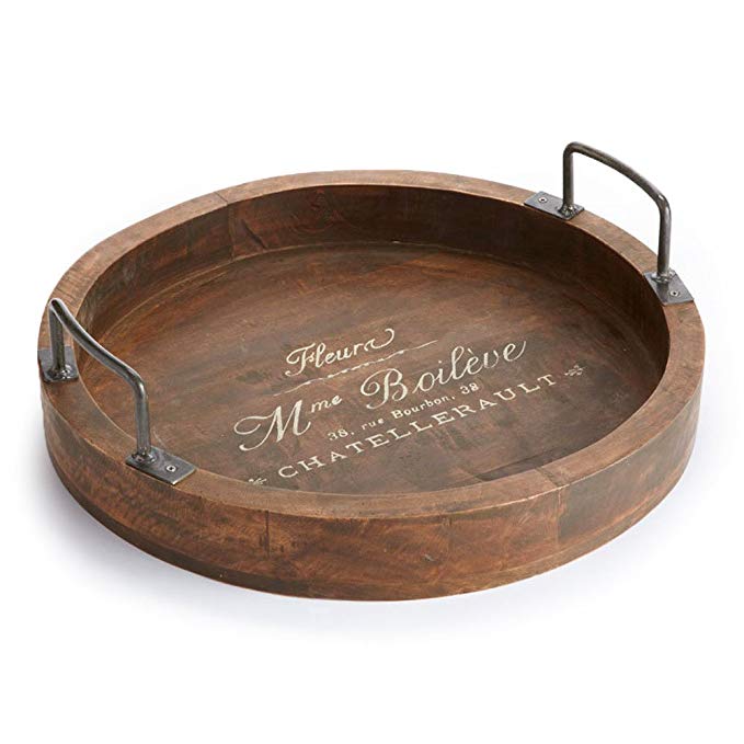 Round Tray with Handles