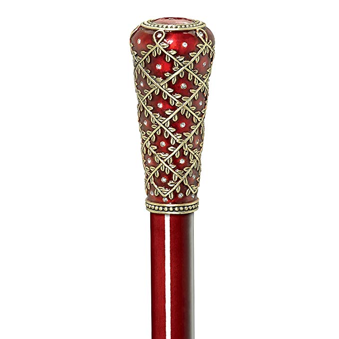 Design Toscano The Imperial Collection Romanov Style Premium Enameled Walking Stick: Crown of Laurel