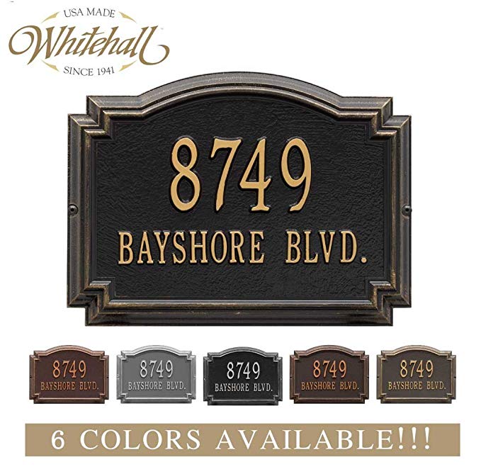 Cast Metal Address Sign. The Williamsburg Address Plaque