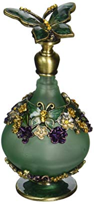 StealStreet SS-A-51638 Butterfly Perfume Bottle, Green