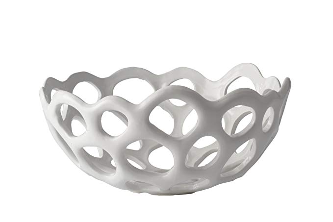 Gilded Barn Perforated Porcelain Bowl, Small