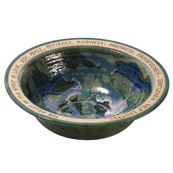 BRYAN BECKER CLAY WERKS Wedding Bowl - Engraved Stoneware Dish - Great Wedding or Shower Gift