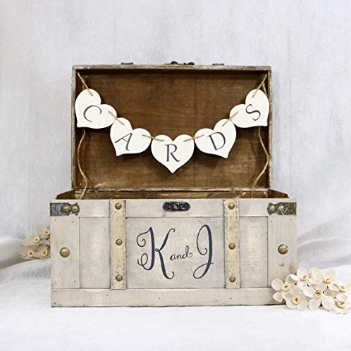 Personalized Wedding Card Box, Personalized Vintage Card Trunk, Vintage Wedding Card Box, Keepsake Box, Wedding Card Box, Card Box