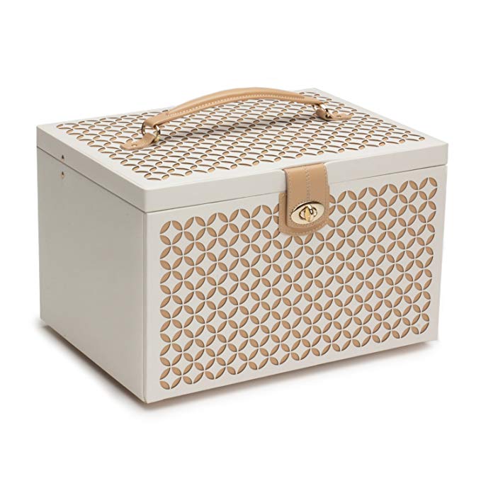 WOLF 301553 Chloe Jewelry Box, Large, Cream