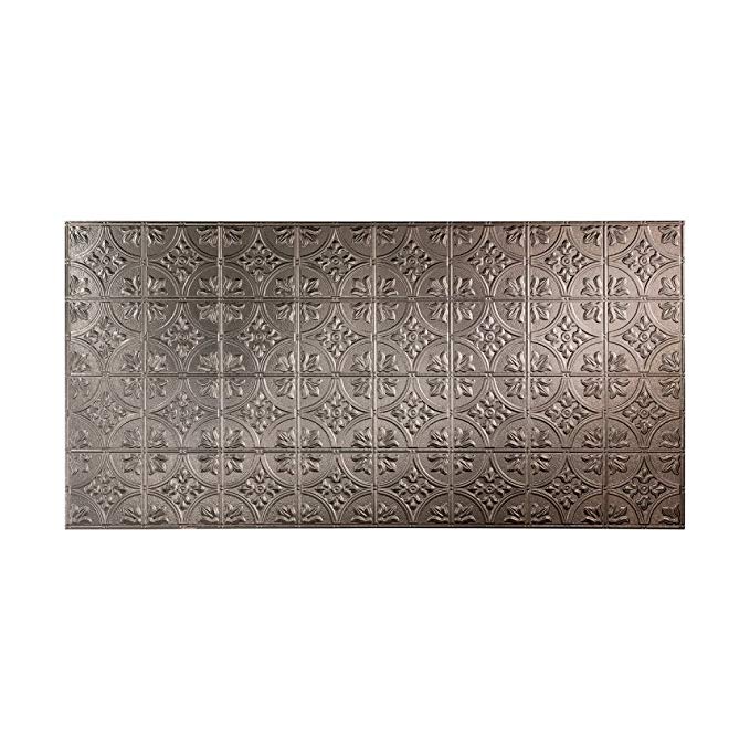 Fasade - Traditional 2 Galvanized Steel Decorative Wall Panel - Fast and Easy Installation (4' X 8' Panel)