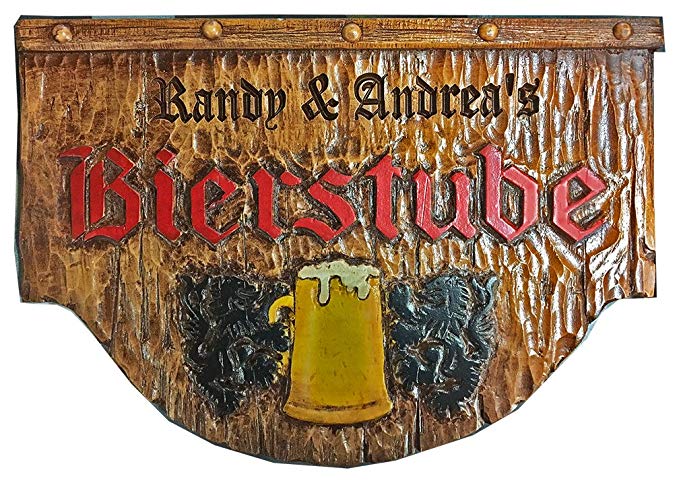 German Bierstube Personalized Beer Sign