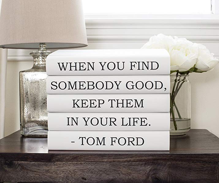 Tom Ford Quote Books, Designer Quote, Quote Books, Decorative Books, Black Books, Anniversary Gift, Wedding Centerpiece, Bookworm, Gift for Friend, Book Decor, Book Lover