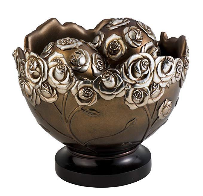 StealStreet SS-OL-OK-4275B 9.5 Inch Allure Decorative Bowl with Spheres