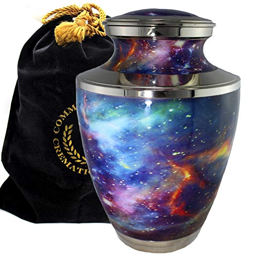 Cosmic Universe Galaxy Burial or Funeral Adult Cremation Urn for Human Ashes - Large, Adult