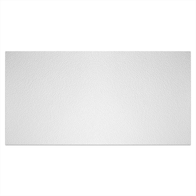 GENESIS - Stucco Pro Ceiling Tile - Drop/Grid Ceiling - Fast Easy Installation (2' x 4' Tile, White)