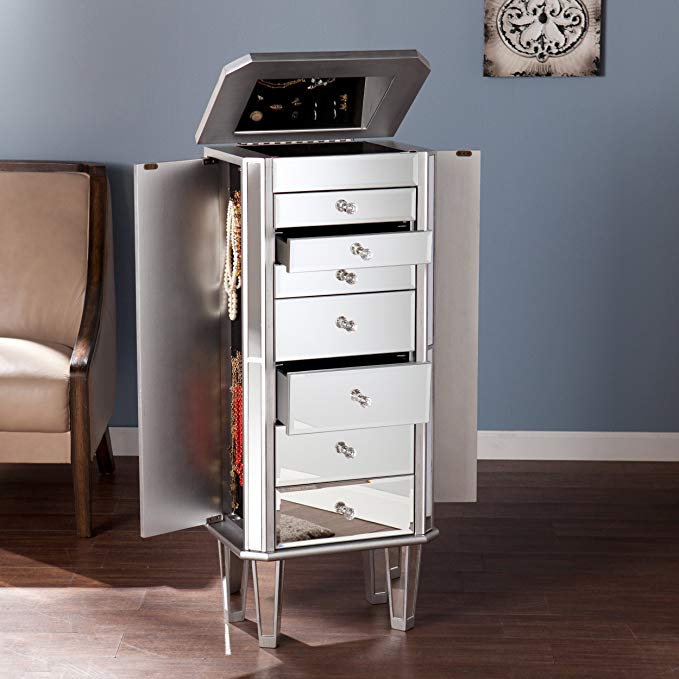 Harper Blvd Millicent Mirrored Jewelry Armoire - 42.25