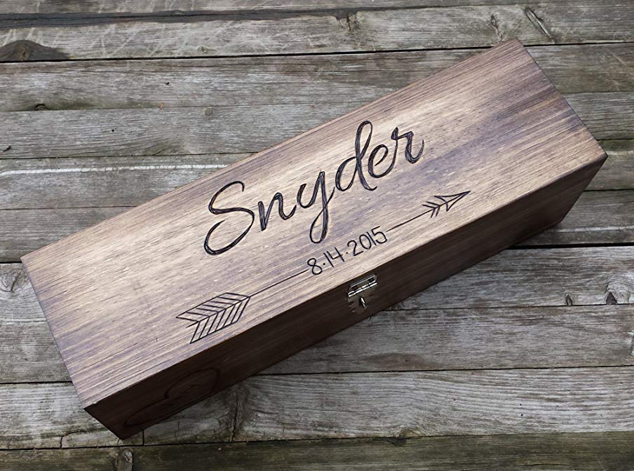 Custom Wine Box, First Fight Box, Memory Box, wine box ceremony, wine box wedding, wedding gift, shower gift, anniversary gift, fifth anniversary gift