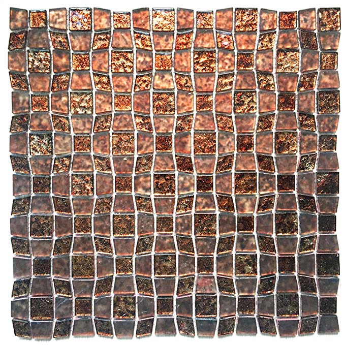 Instant Mosaic 6-04-111 Peel'n'Stick Glass Mosaic Tile, 11.5