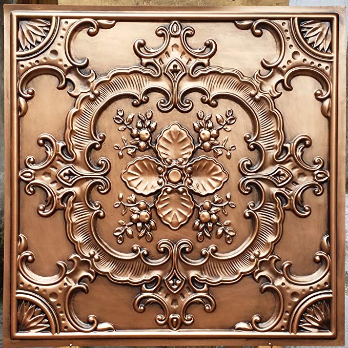 Pl19 Faux Tin 3d Ceiling Tiles Antique Copper Embossing Photosgraphie Background Decoration Wall Panels 10pieces/lot