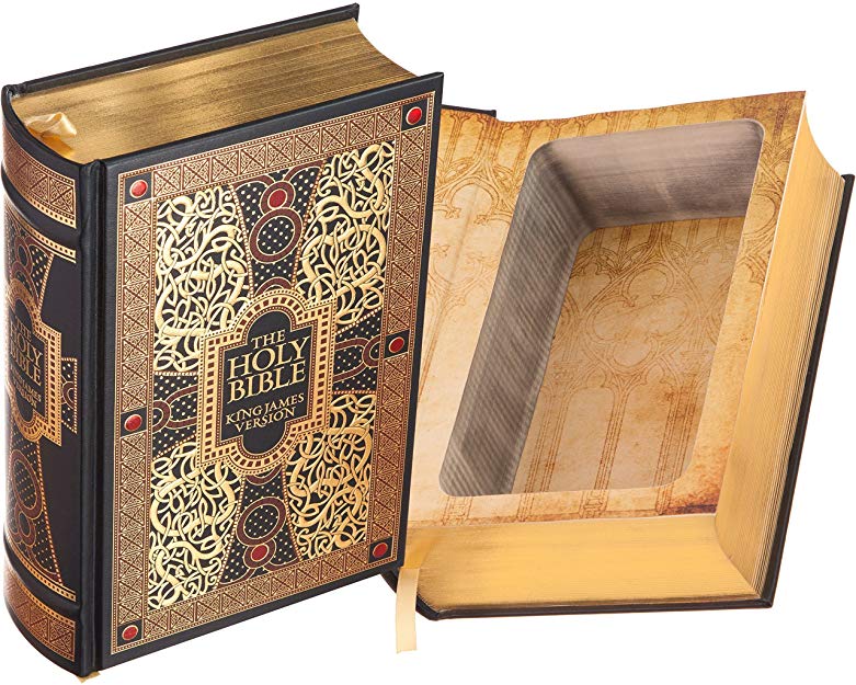 Real Hollow Book Safe - The Holy Bible - King James Version (Leather-bound) (Magnetic Closure)