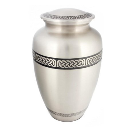 Silverlight Urns Celtic Band Cremation Urn, Irish Themed Urn for Ashes, Adult Brass Urn, 10 Inches Tall