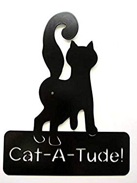 Cat Greeting Sign, Cat-a-tude by Stacey Lamothe Art