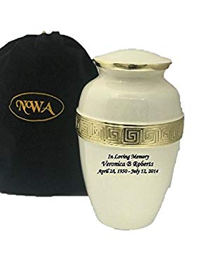 ADULT CREMATION URN, SOLID BRASS CREMATION URNS, FUNERAL URN WITH PERSONALIZATION