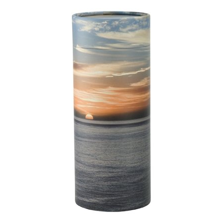 Ocean Sunset Scattering Tube, Biodegradable Urn for Spreading Ashes, Eco Urn, Adult Sized, 12.5 Inches Long