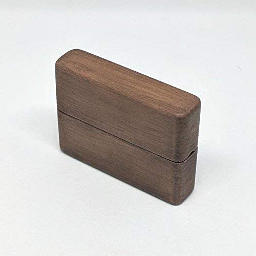 Concealable Slim Ring Box: Wood finish with Hinge - Made In the USA