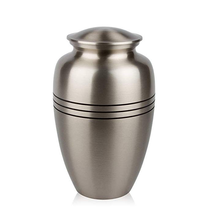 Perfect Memorials Classic Pewter Grecian Large Cremation Urn