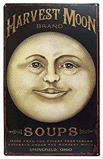 CWI Gifts Harvest Moon Brand Soups Vintage Style Tin Metal Sign, 16