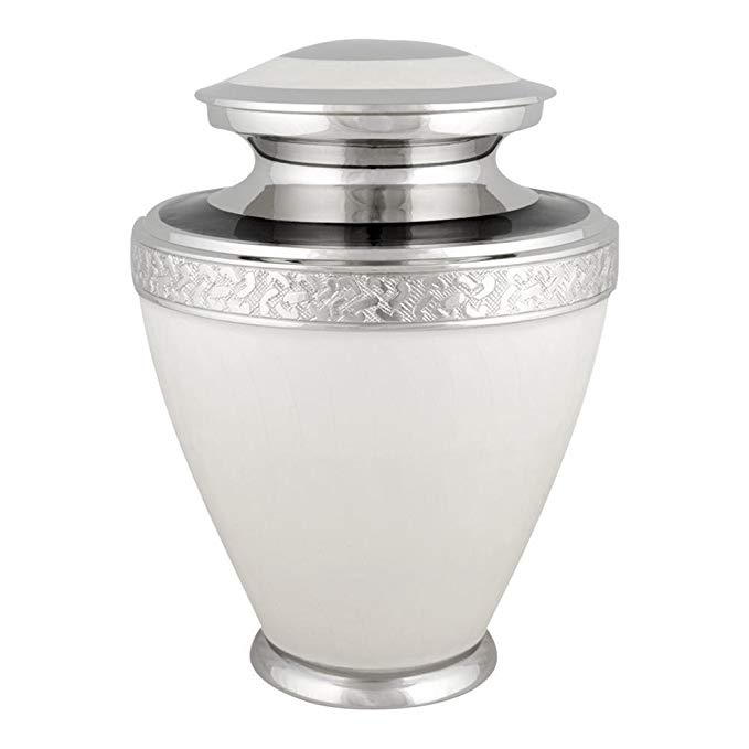 Perfect Memorials Medium Noble Snow Brass Cremation Urn