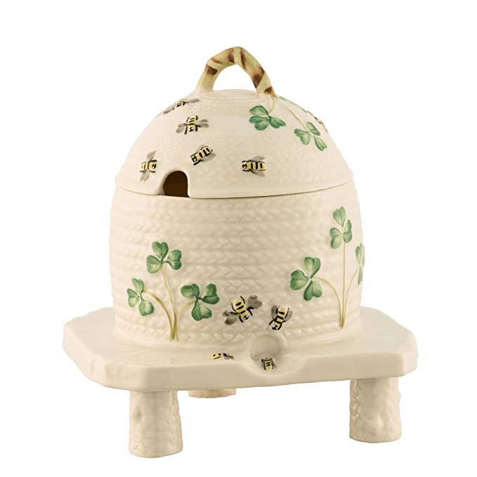 Belleek Masterpiece Shamrock Honey Pot (2018 Masterpiece Collection)