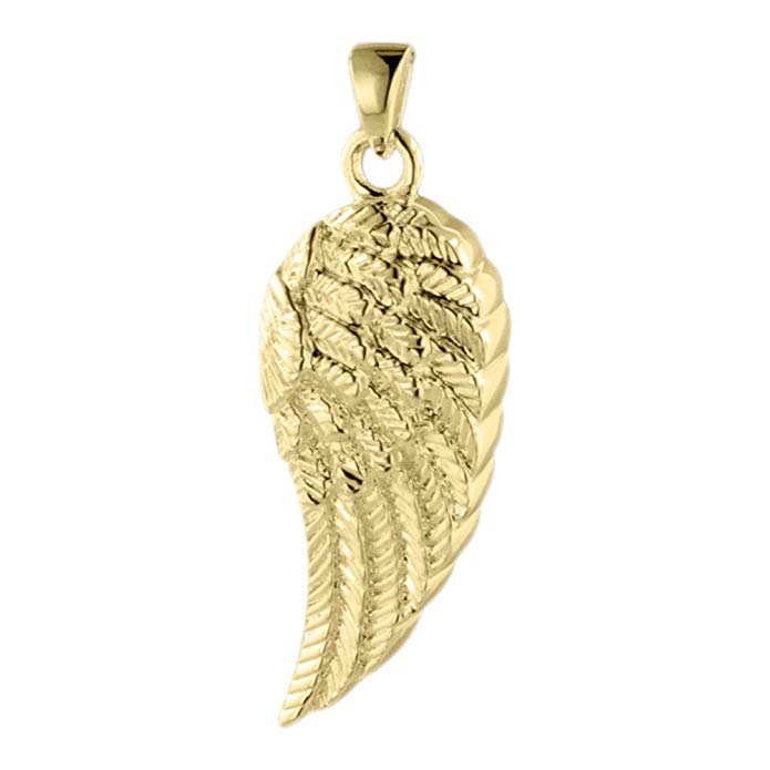 Perfect Memorials Wing of an Angel 14k Gold Vermeil Cremation Jewelry