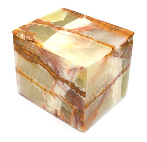 Verdant Green Stone Square Jewelry Box, 5