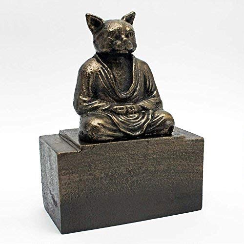 Design Toscano Spirit of Zen Meditating Cat Bookend (Set of 2)