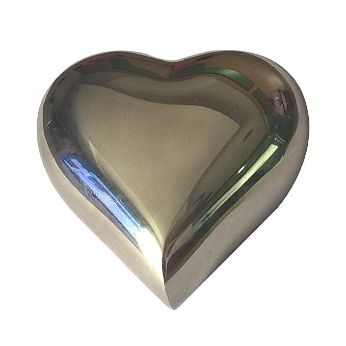 Home Decors Small Margate Heart Keepsake Cremation Urn, Brass Memorial Urn for Ashes USA