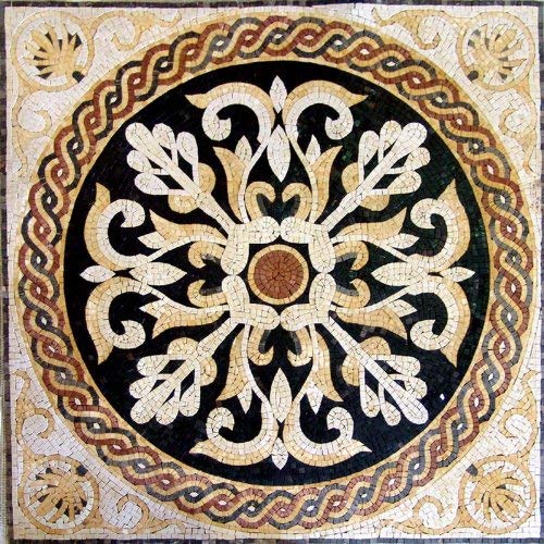 Marble Mosaic Stone Art Tile Wall Floor Decor, 24