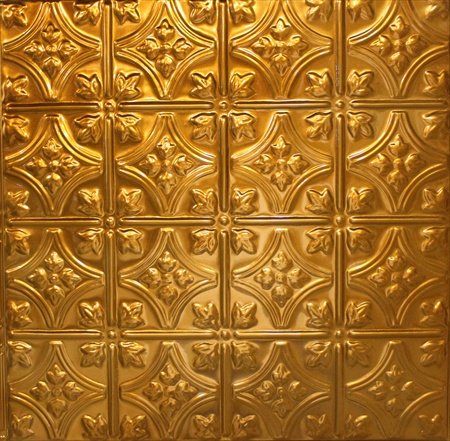 Copper Tin Ceiling Tiles #103, 5 pcs, Copper Coating