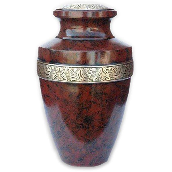 Beautiful Life Urns Hephaestus Adult Cremation Urn - Elegant Brass Funeral Urn (Large)