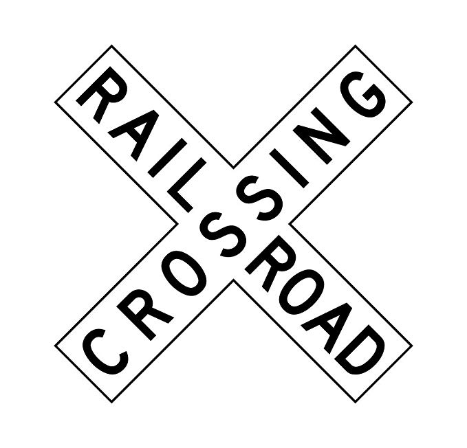 Municipal Supply and Sign Co. R15-1 - Grade Crossing (Crossbuck) Sign - 48 x 9-3M