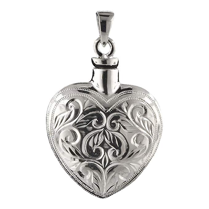 Perfect Memorials Renaissance Heart Sterling Silver Cremation Jewelry