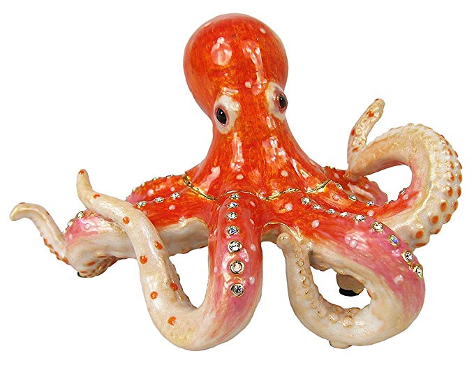 Lovely Rucinni Octopus Swarovski Crystal Trinket Box