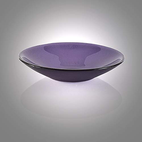 Iridescent Purple Glass Fruit Bowl