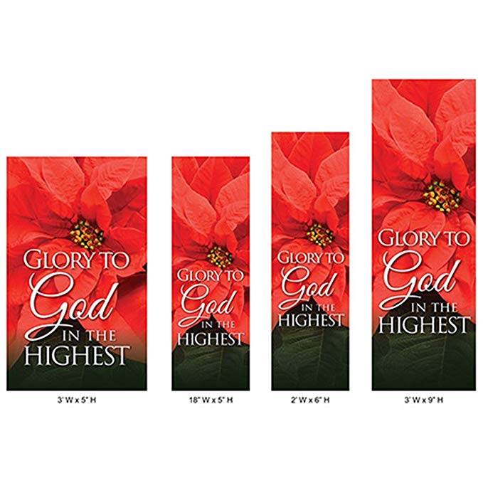 Glory to God in the Highest Church Banner for Christmas or Advent Decor