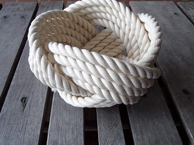 Decorative Knotted Cotton Rope Bowl 7