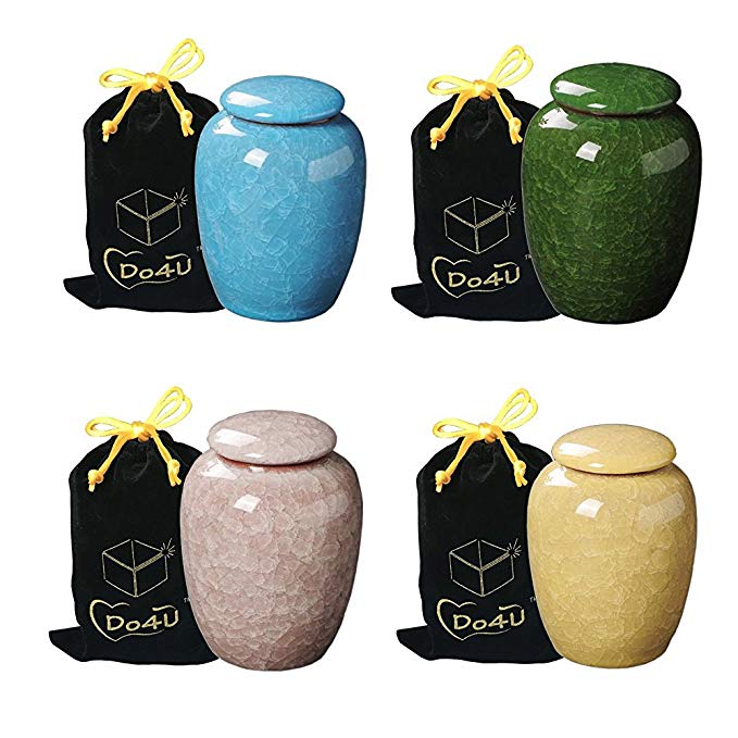 Do4U Cremation Urn Beautiful Life Urns in Keepsake Urn for Ashes Small Size - NOT Intended for Full Cremation Ash Quantity (4 Color)