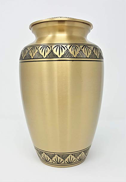 Soulshine Urns Athena Bronze Cremation URN for Human Ashes- Adult/Large in Solid Brass