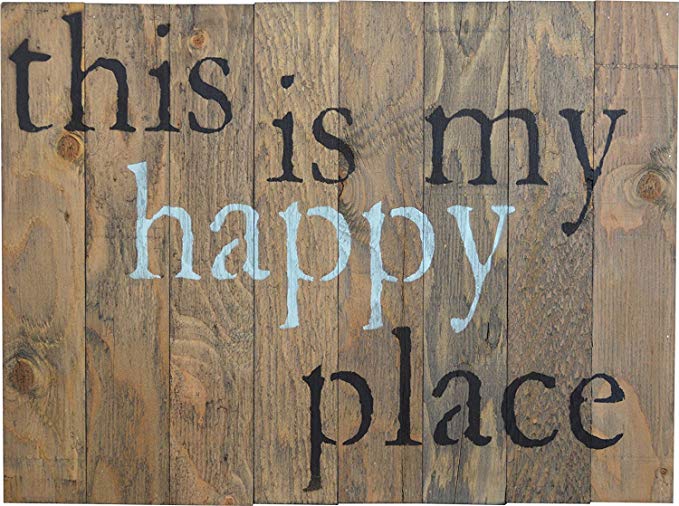 THIS IS MY HAPPY PLACE Rustic Barn Wood Pallet Sign 18