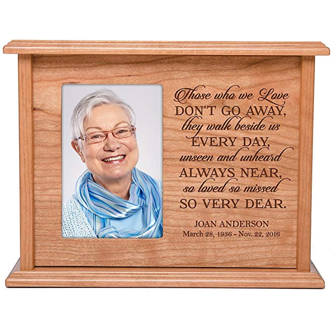 Cremation Urns for Human Ashes Memorial Keepsake box for cremains, personalized Urn for adults and children ashes Those who we love DON'T GO AWAY SMALL portion of ashes holds 4x6 photo holds