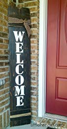 Large Vertical Wood Welcome Sign