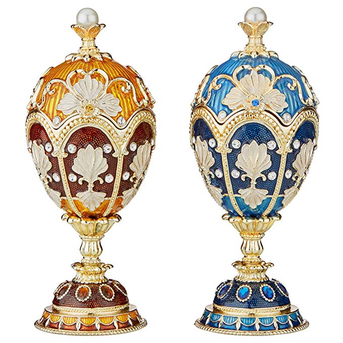 Design Toscano The Pavlousk Collection Romanov Style Enameled Eggs: Constantine and Nikolaievich